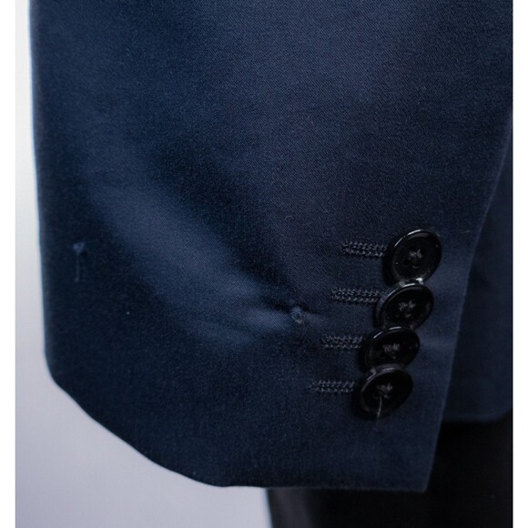 EXPRESS Photographer SLIM Mens Tuxedo Blazer Dinner Jacket 42R Blue Peak - Picture 7 of 14